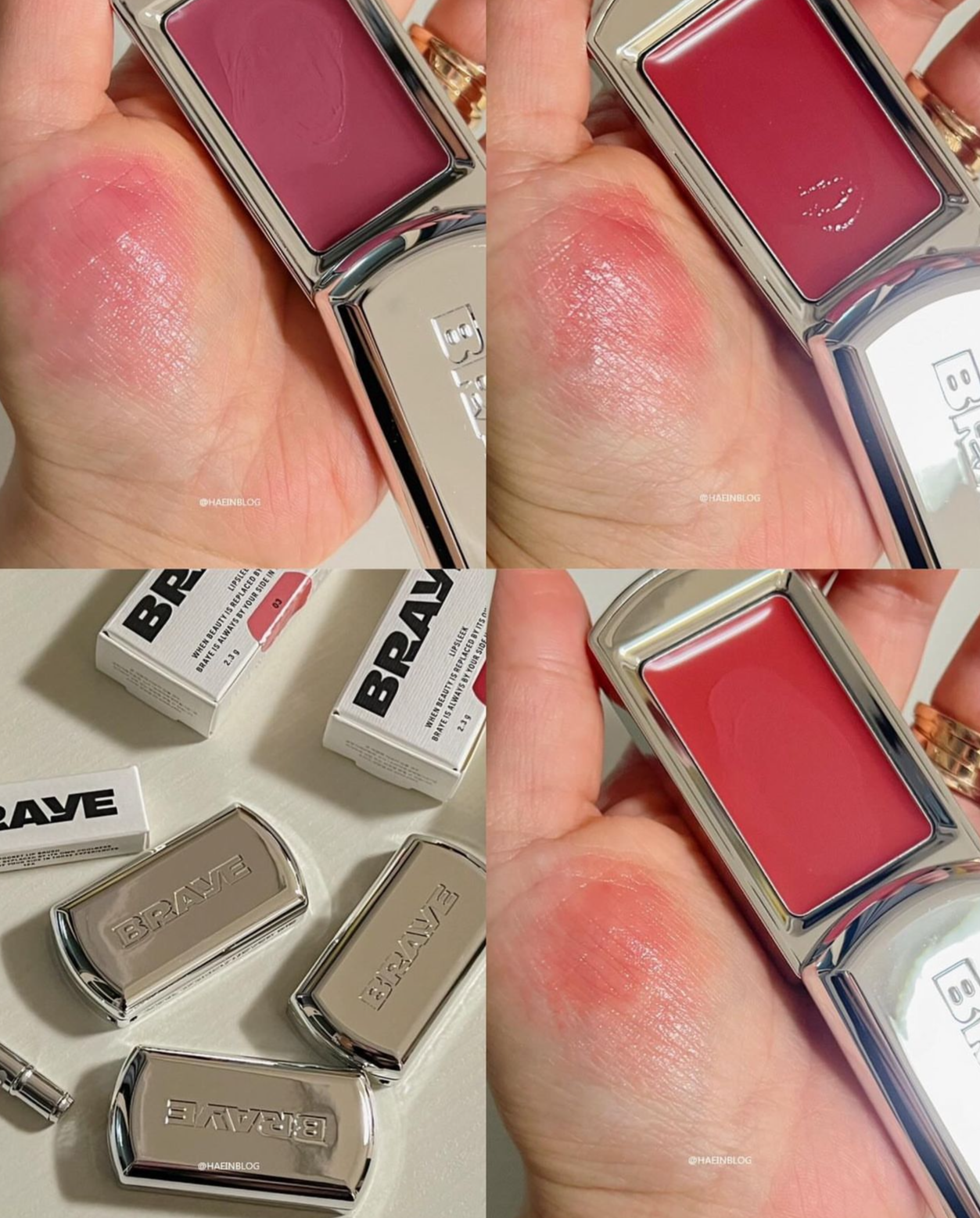 唇頰霜 X首飾🩶BRAYE 全銀便攜唇頰兩用霜BRAYE WEARING COOLNESS LIPSLEEK ᡣ𐭩