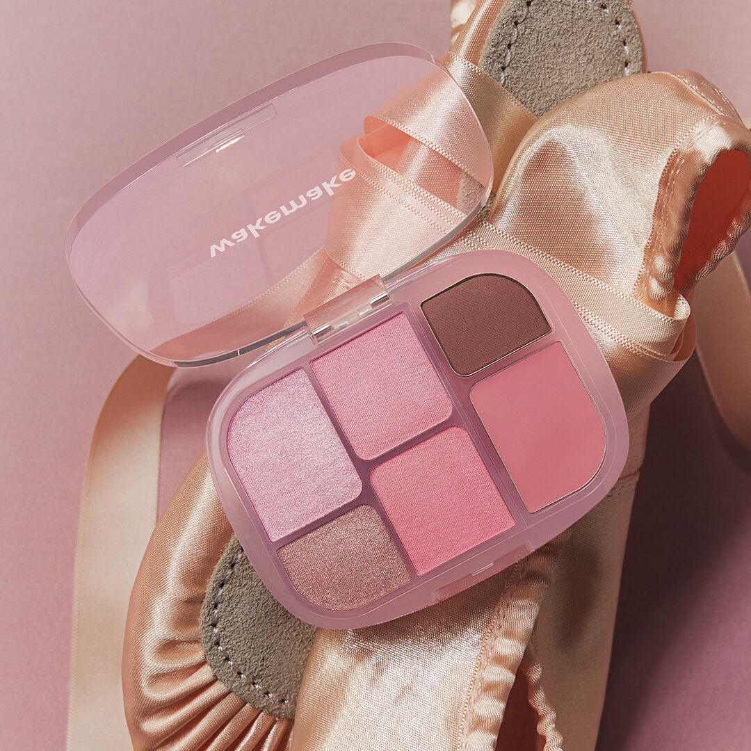 送雙頭化妝掃✨Wakemake Soft Sheer Multi Palette 六色多功能彩妝盤