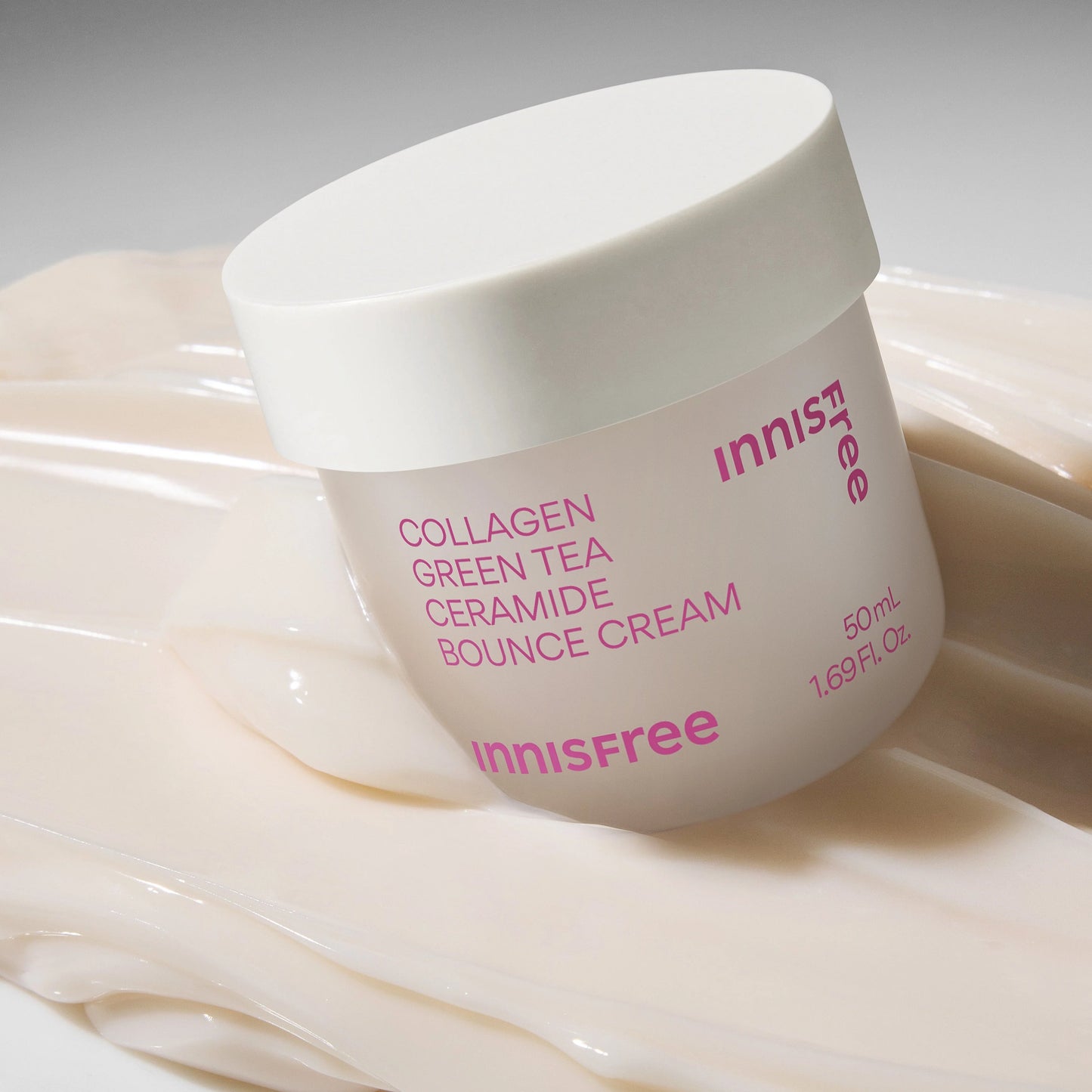 INNISFREE膠原蛋白胜肽澎澎彈力緊緻輕盈面霜💝INNISFREE COLLAGEN GREEN TEA CERAMIDE BOUNCE CREAM