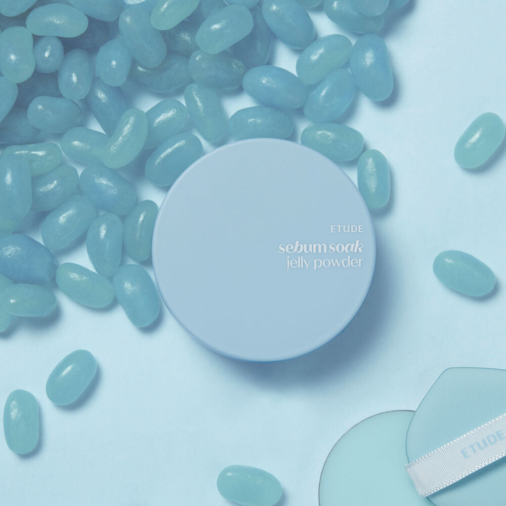 打造全天候柔霧裸肌🫧|Etude x 復刻公主系列果凍控油柔焦定妝粉餅✨| Etude Sebum Soak Jelly Powder Etude