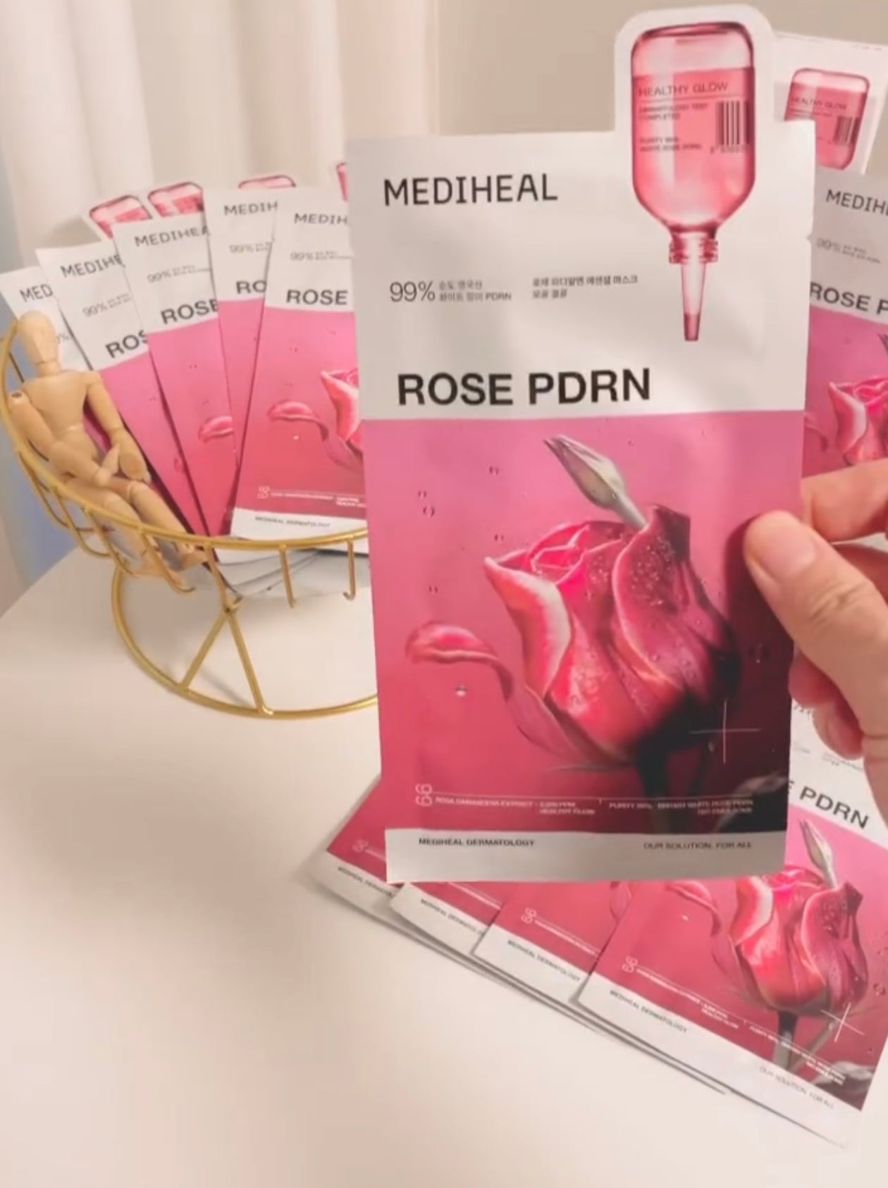 多送1片✨ Get「透光肌」✨Mediheal玫瑰PDRN 毛孔護理亮肌精華面膜|深層修復 × 毛孔緊緻 × 光澤再生 Mediheal Rose PDRN Essential Mask 🌹
