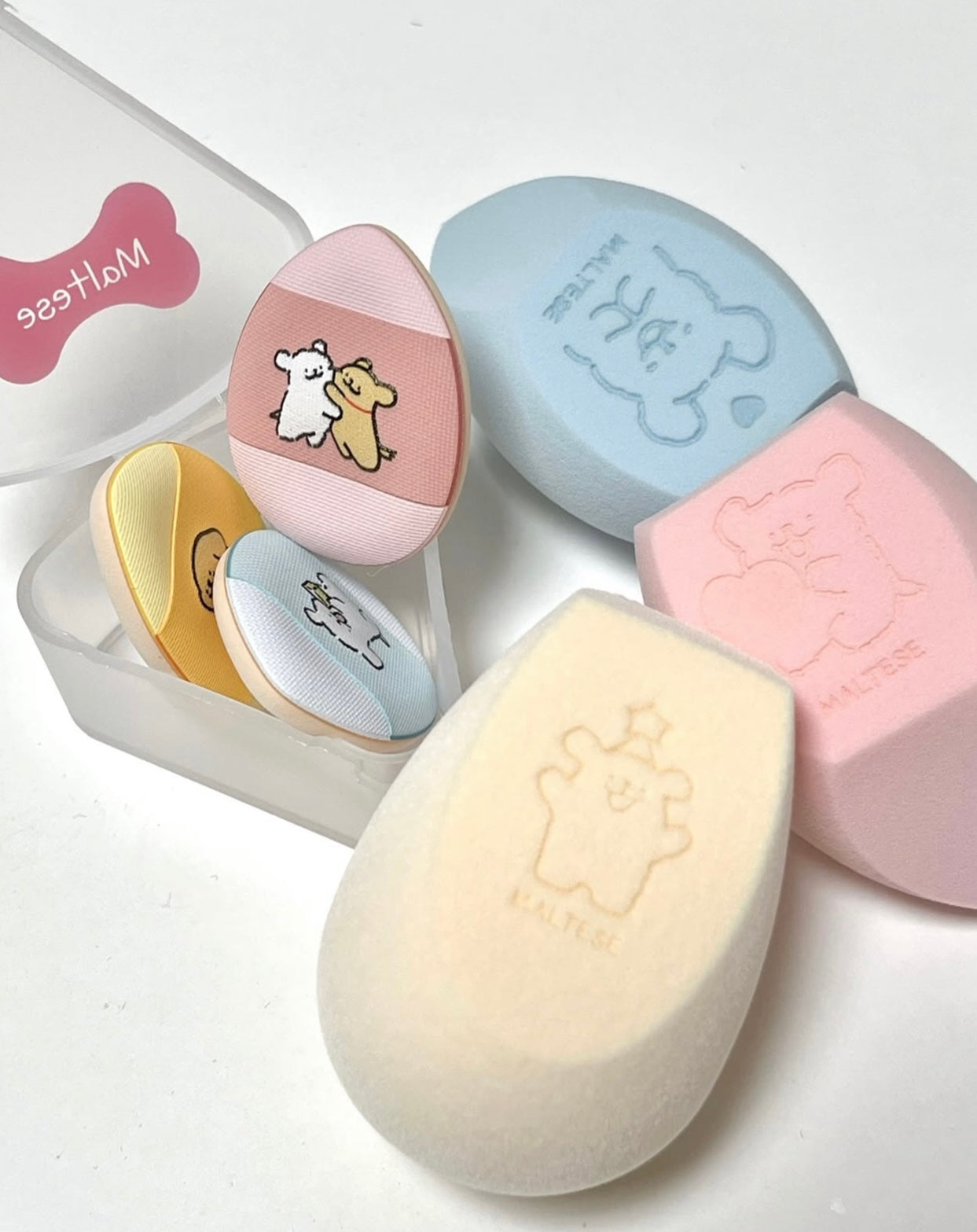 Maltese超可愛線條狗化妝粉撲系列🐶