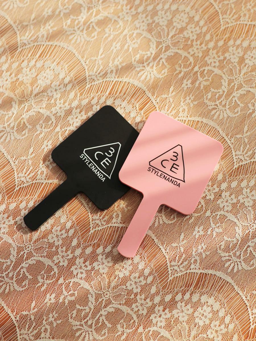 高顏值💫|3CE Mini 方形手持化妝鏡| 3ce Square Mini Hand Mirror🖤🩷