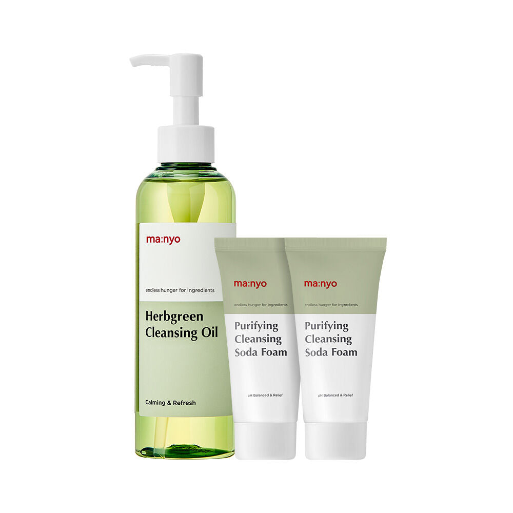 送潔面✨MANYO 草本綠色卸妝油 Manyo Factory Herb Green Cleansing Oil