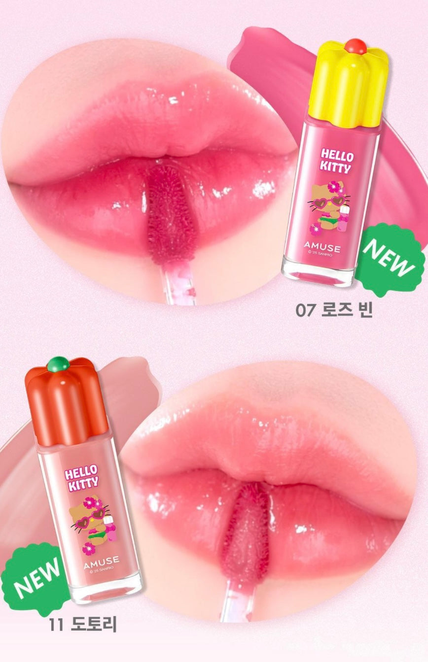 AMUSEx HELLO KITTY 小雛菊露水水光唇釉🌼