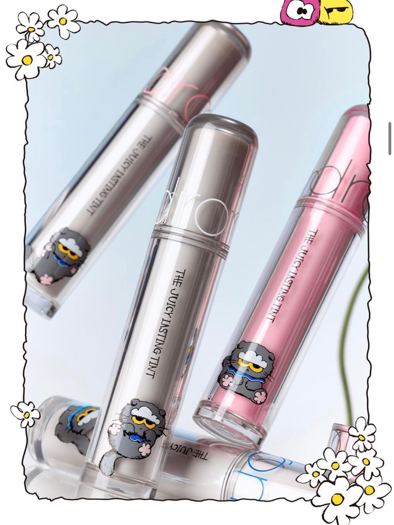 送唇釉殻+貼紙 ✨Rom&nd x ZO&FRIENDS The Juicy Lasting Tint 果汁水潤唇釉🐈