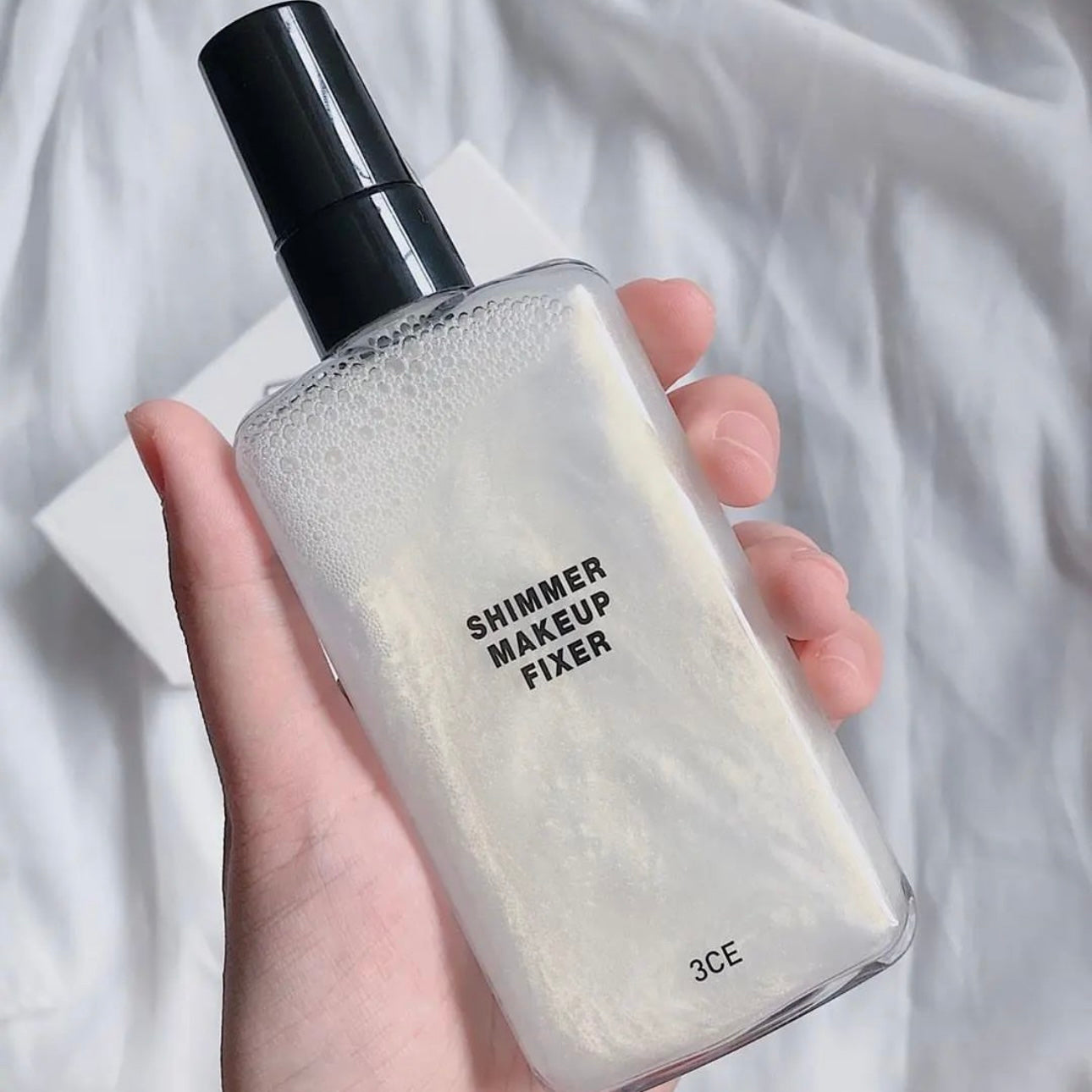 光澤底妝小心機🥂| 3CE Shimmer Make-up Fixer琉金貝殼珠光定妝噴霧|定妝神器✨