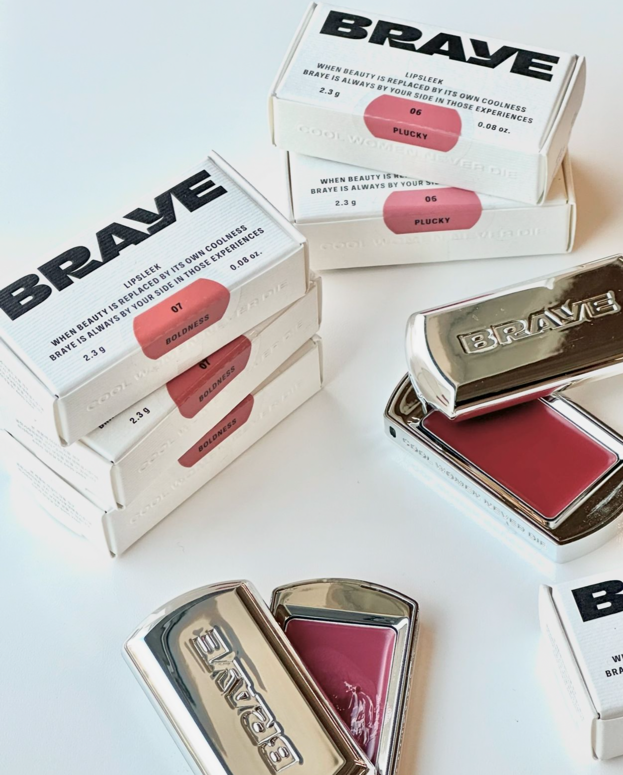 唇頰霜 X首飾🩶BRAYE 全銀便攜唇頰兩用霜BRAYE WEARING COOLNESS LIPSLEEK ᡣ𐭩