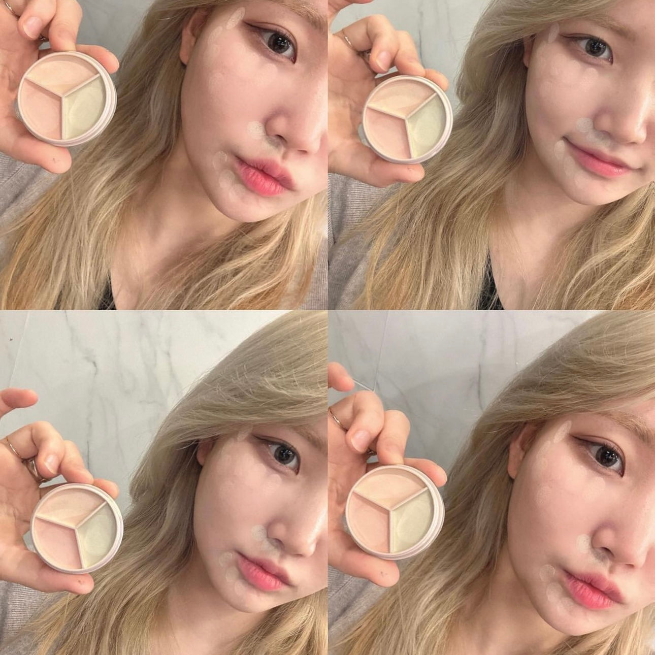 送打底液✨The saem Cover Perfection Triple Pot Concealer 完美絲滑柔順3合1遮瑕膏🥑 | 一盤即可完成多樣化遮瑕需求✨