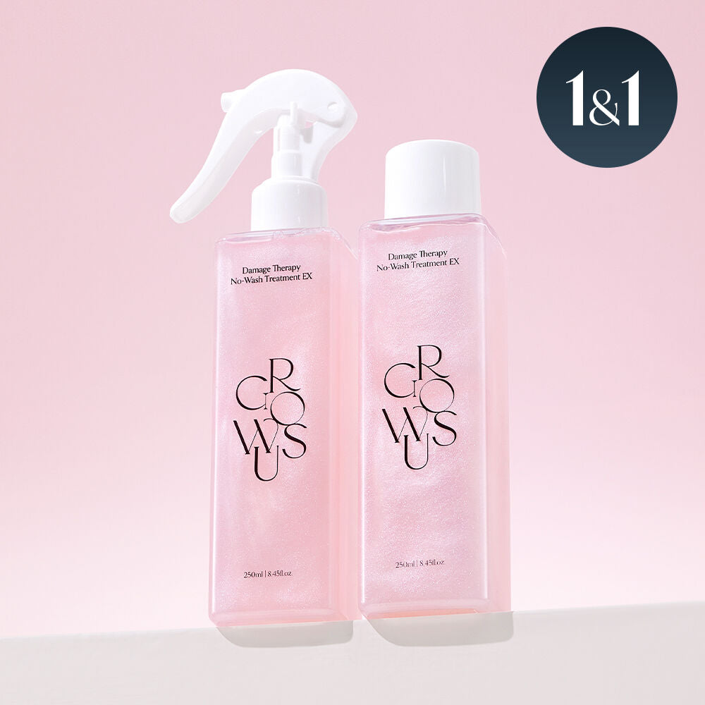 送造型梳✨Growus粉紅雙重修護免沖洗護髮噴霧1+1套裝💖| Growus Damage Therapy No-Wash Treatment 🙆🏼♀️