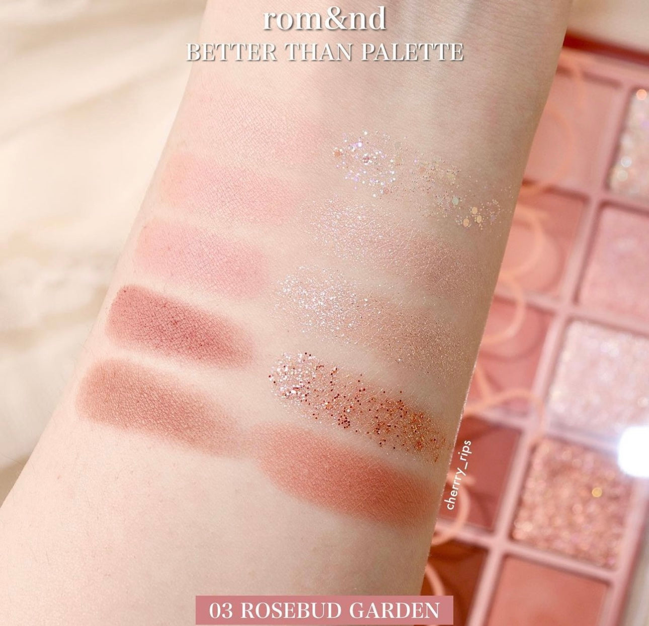 Romand 花園系列十色眼影 Better Than Palette 03 Rosebud Garden 乾燥玫瑰色🥀