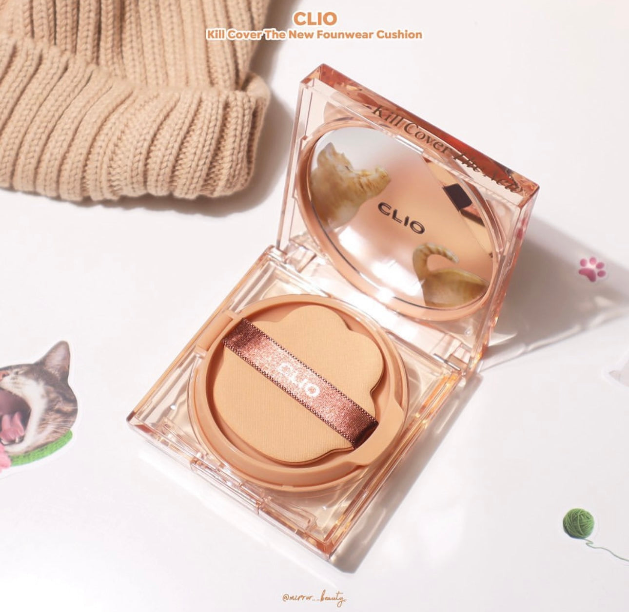CLIO Kill Cover Founwear可愛貓貓限定| 輕透持久遮瑕氣墊粉底🐾