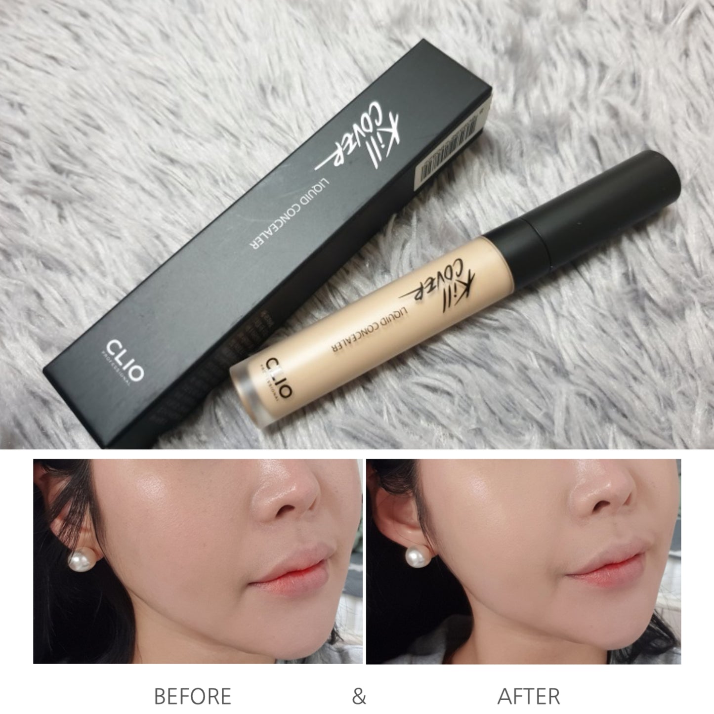 韓國開架遮瑕液中無數好評 I Pony推薦使用🖤 CLIO Kill Cover liquid concealer 光感無瑕美肌完美水潤遮瑕液✨