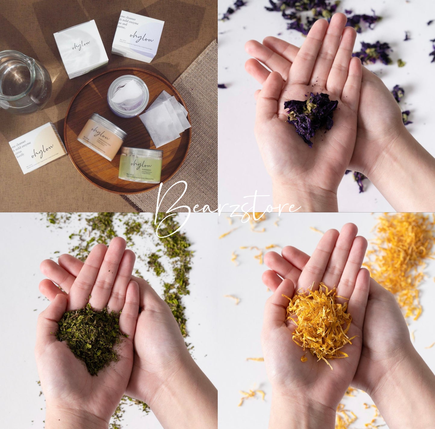 OHGLOW花瓣酵素茶包多功效洗顏粉| 弱酸純素清潔產品🫧| 多種真花製造 🌸