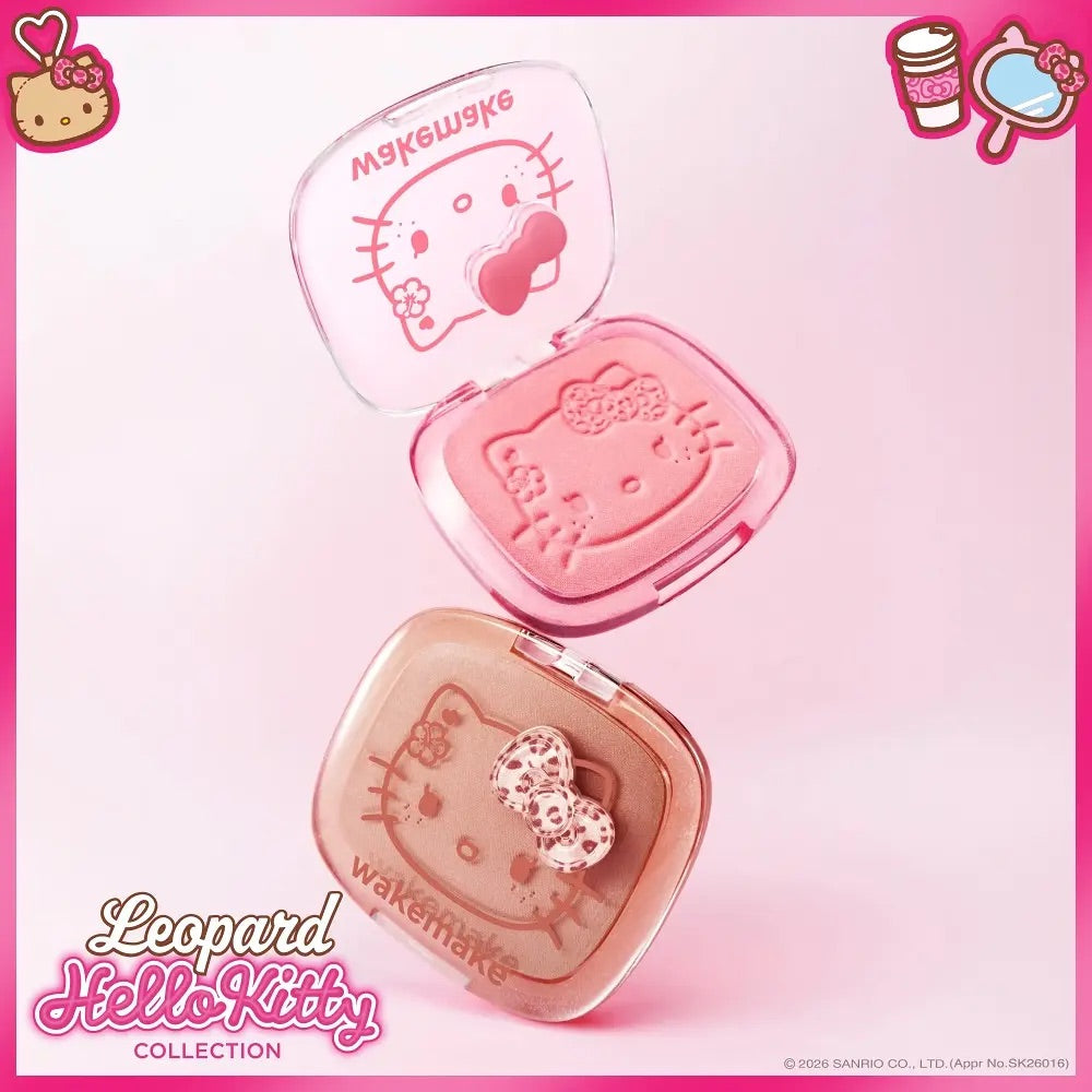 WakeMake Leopasd Hello Kitty Sheer Breeze Blusher 貼服零毛孔腮紅✨