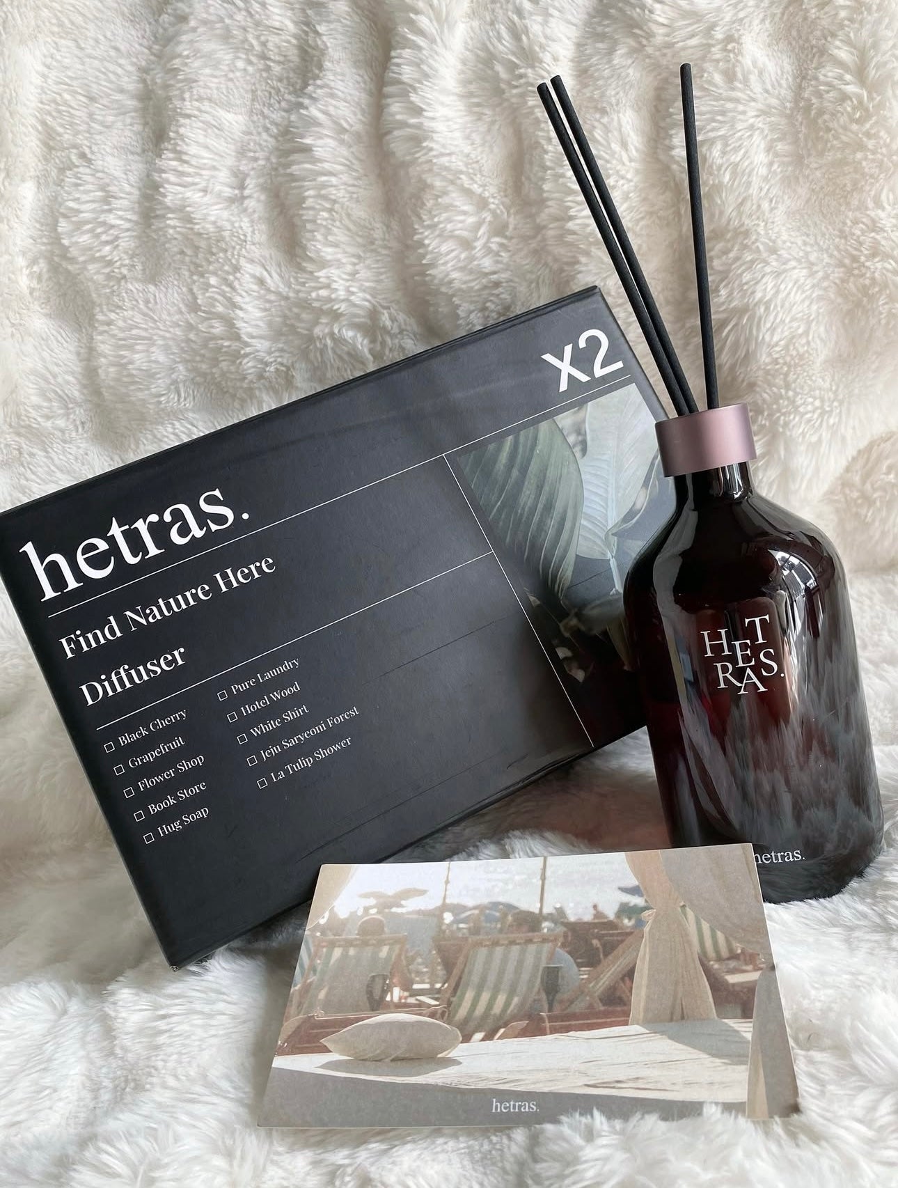 GD同款🌼 Hetras 香氛擴香瓶 | Hetras Find Nature Here Premium Diffuser 超大容量禮盒組兩瓶 = 1000ML ✨