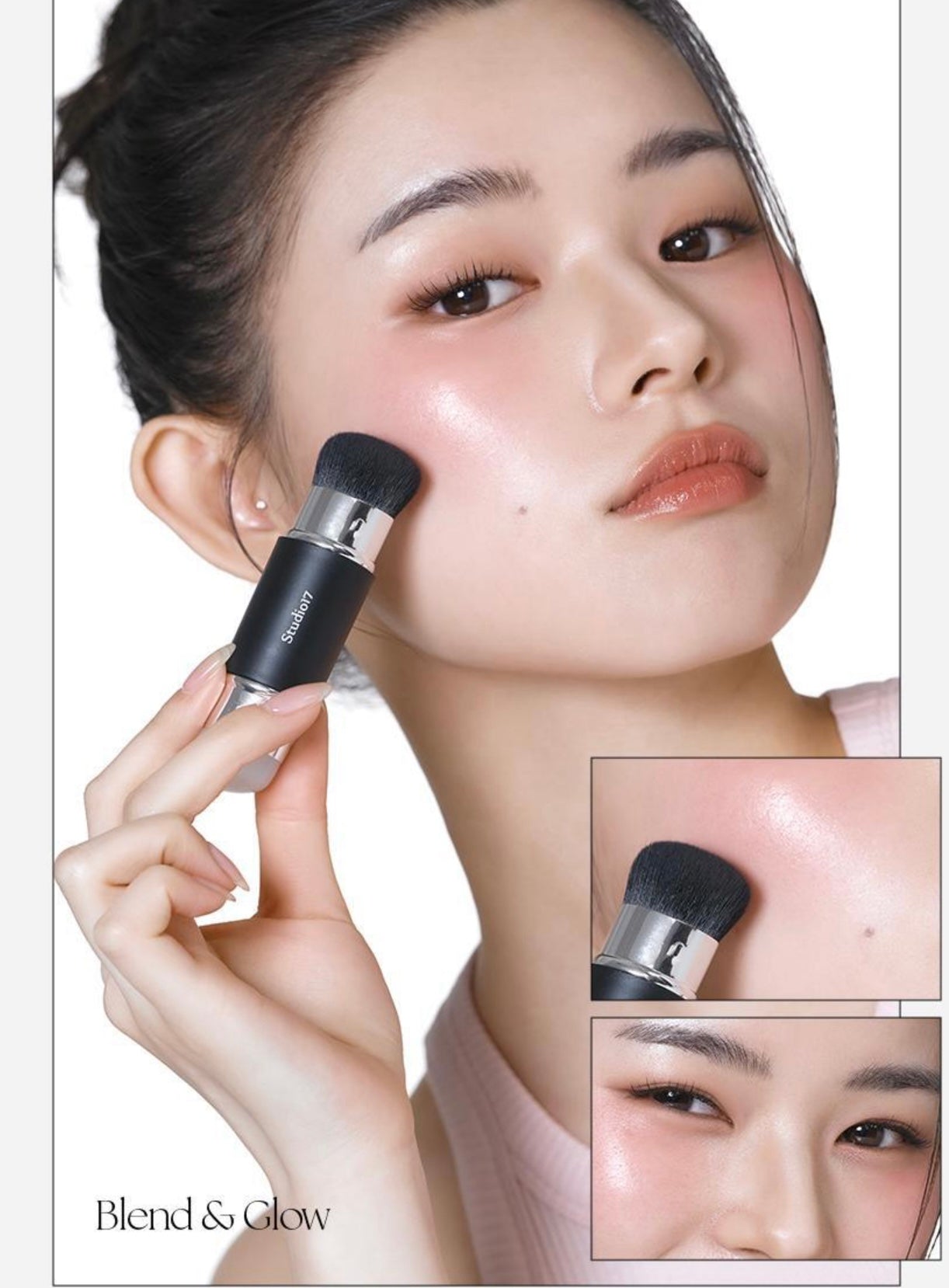 一刷多用✨STUDIO17 專業級雙頭化妝刷💖| DUAL SILICONE BLUSH BRUSH