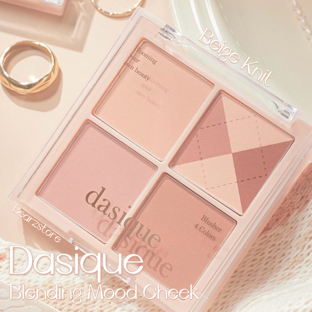 Dasique Blending Mood Cheek Beige Knit 4色霧面胭脂盤✨