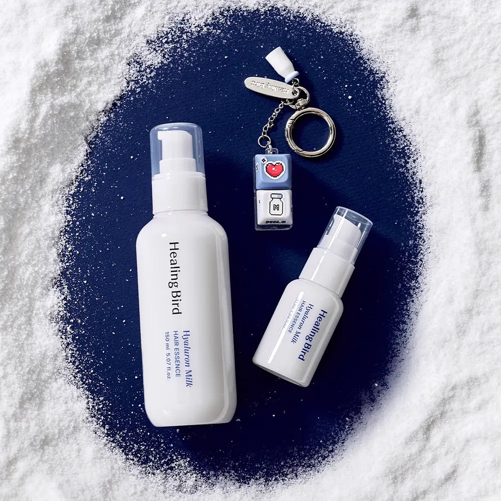 送旅行裝31ml + 掛件 + 貼紙✨Healing Bird 玻尿酸牛奶免沖洗護髮精華 150ml 冬季限定禮盒🕊️