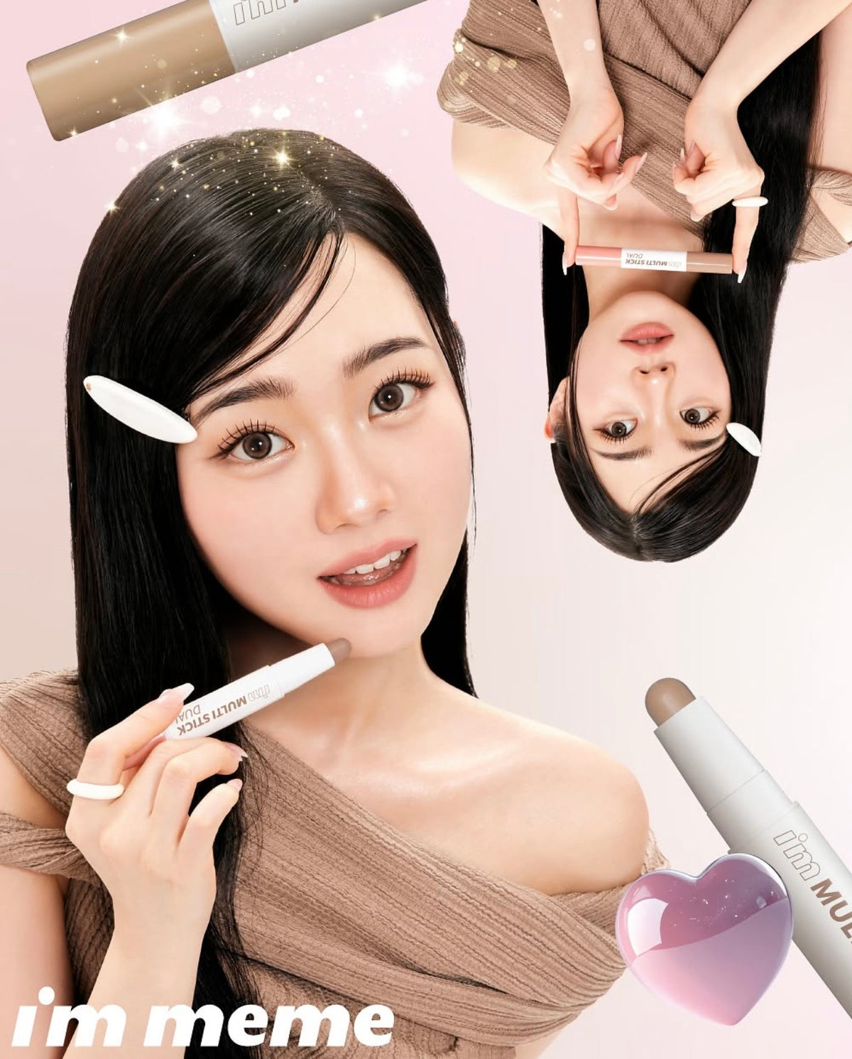 告別扁平臉、擁有精緻小V面🧏🏻‍♀️ I'M MEME 雙頭立體修容打亮棒 I'M MEME Multi Stick Dual