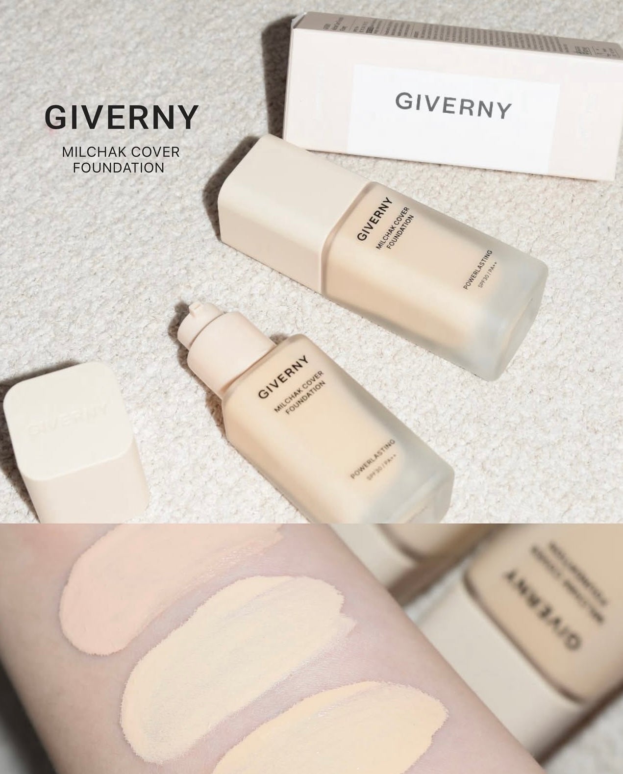 宛如第二層母生好皮🥰 GIVERNY 超微米無重力密著無瑕粉底液 | GIVERNY MILCHAK COVER FOUNDATION ✨
