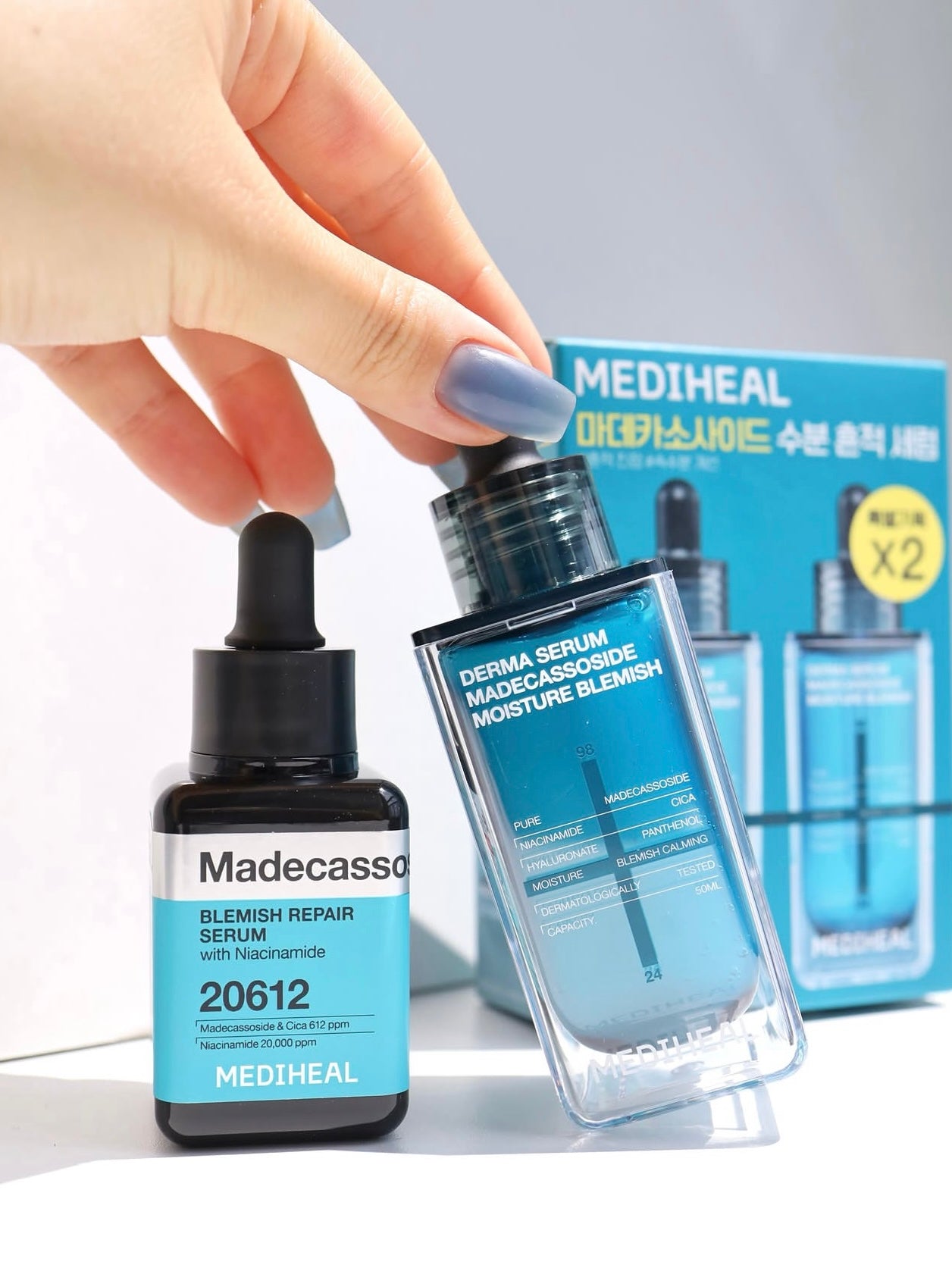 MEDIHEAL x 布丁狗🍮限量聯名✨升級版🔥強效淡印修復痕跡補水精華🩵 DERMA SERUM MADECASSOSIDE
MOISTURE BLEMISH