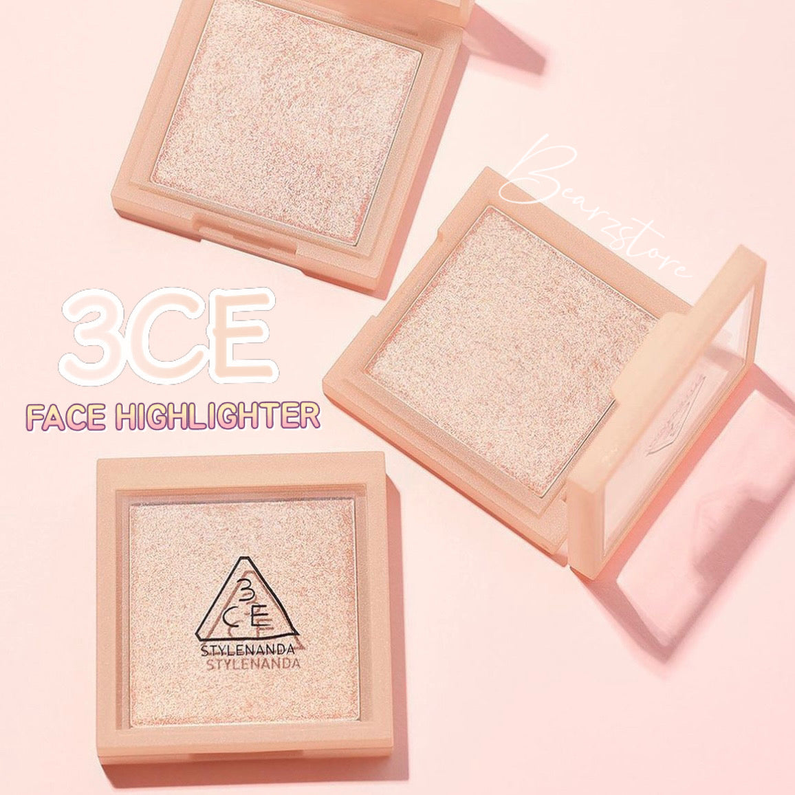清透水光感 ☁️| 3CE FACE HIGHLIGHTER 絕美小方磚細閃高光真的有驚喜到😍 – Bearzstore