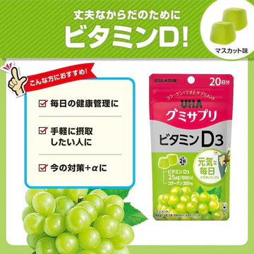 日本連線🇯🇵 UHA 🍇 維他命D3骨力補給味覺軟糖