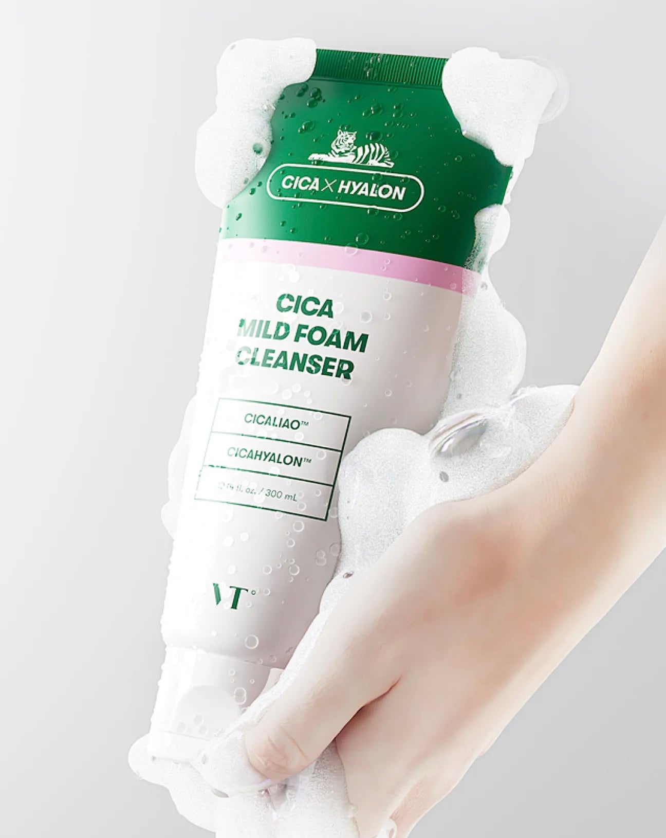 推薦痘痘肌敏感肌膚⭐️VT積雪草溫和防敏泡沫潔面乳🌿| CICA MILD FOAM CLEANSER