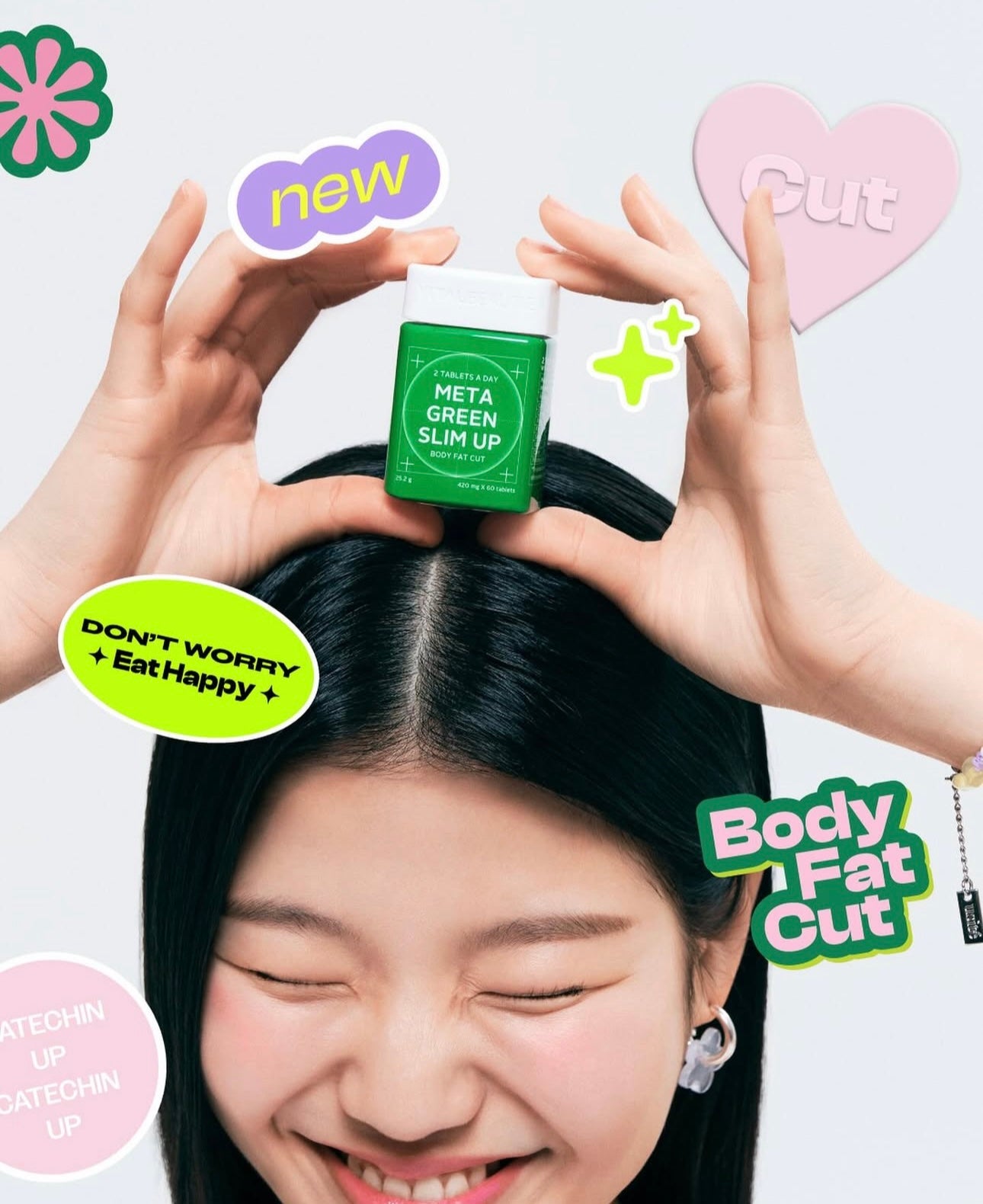 Vitalbeautie阻斷油脂纖體綠茶片 Meta Green Slim Up Body Fat Control🧚‍♀️| 榮獲Olive Young瘦身類別大獎｜累積銷量突破1600萬盒🔥