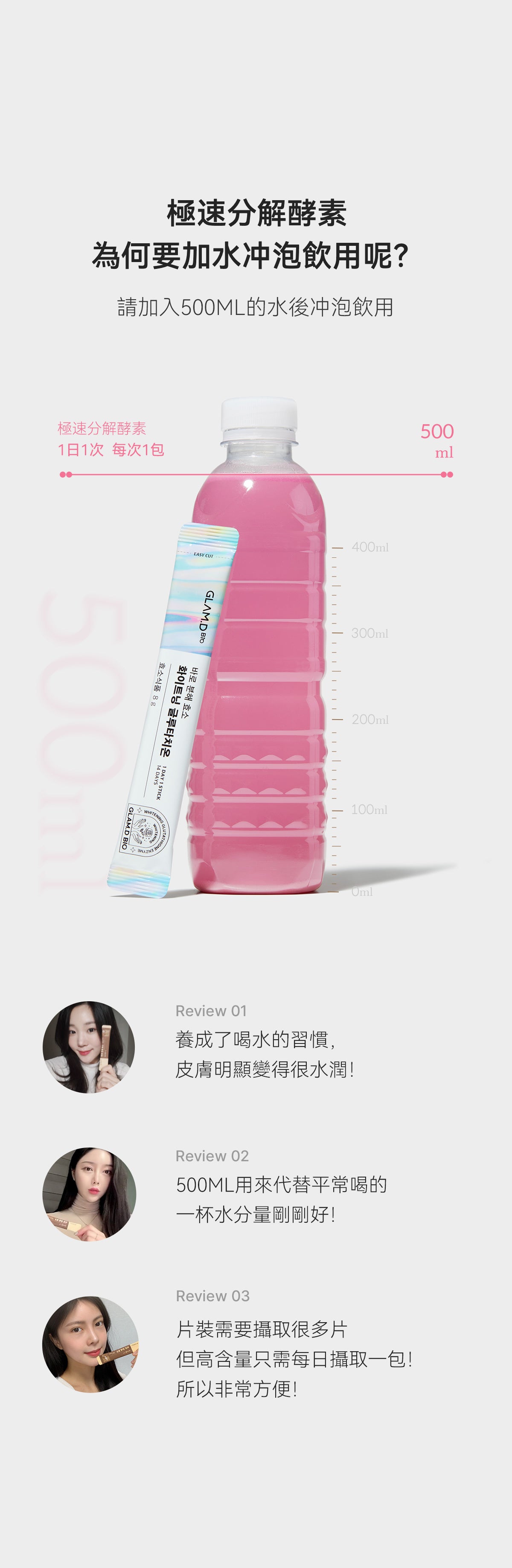 GLAM D GLAM.D極速分解穀胱甘肽亮白酵素飲極速分解酵素粉