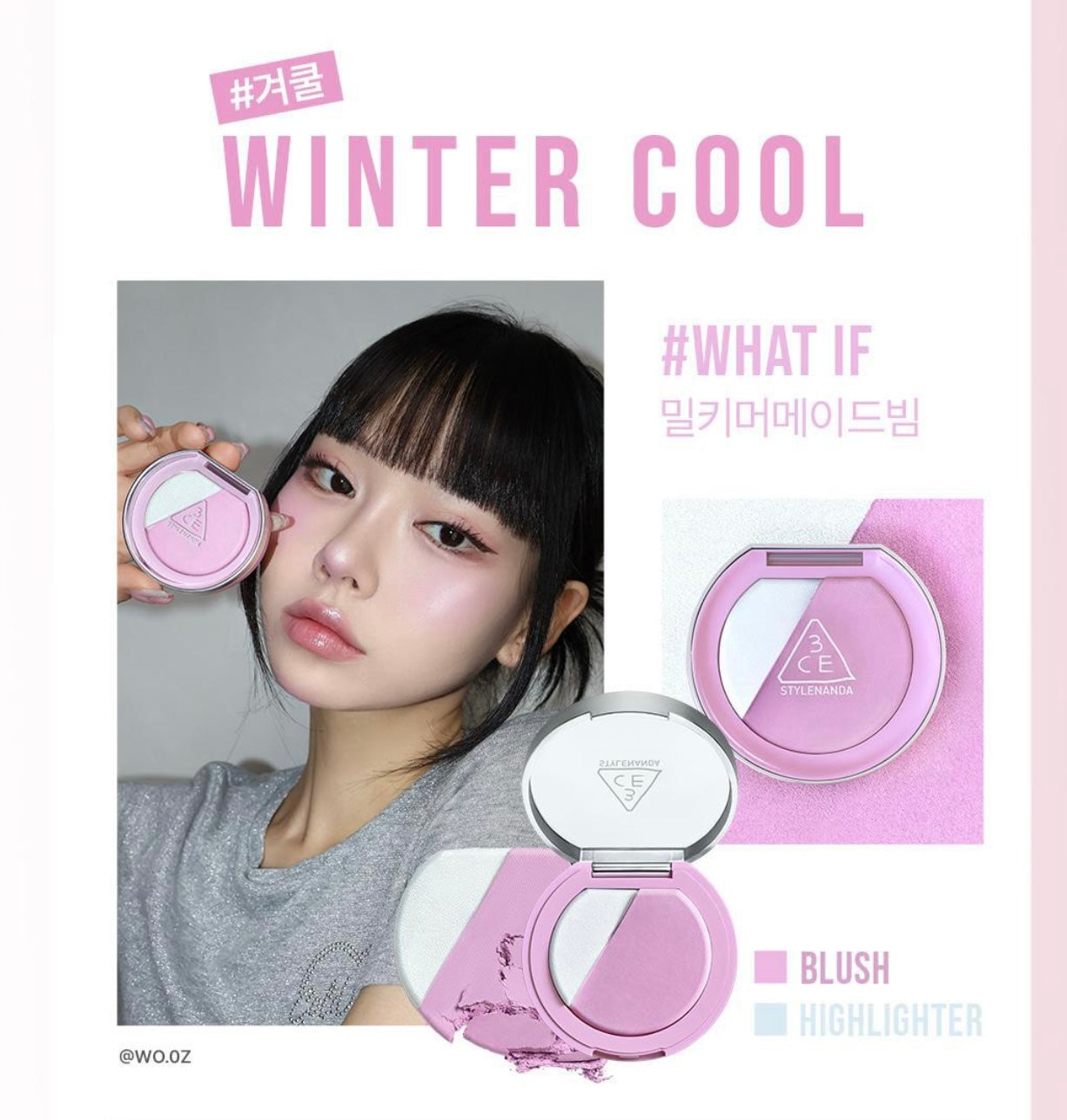 送化妝掃✨3CE BLUSHLIGHTER 2 In 1 腮紅高光盤✨