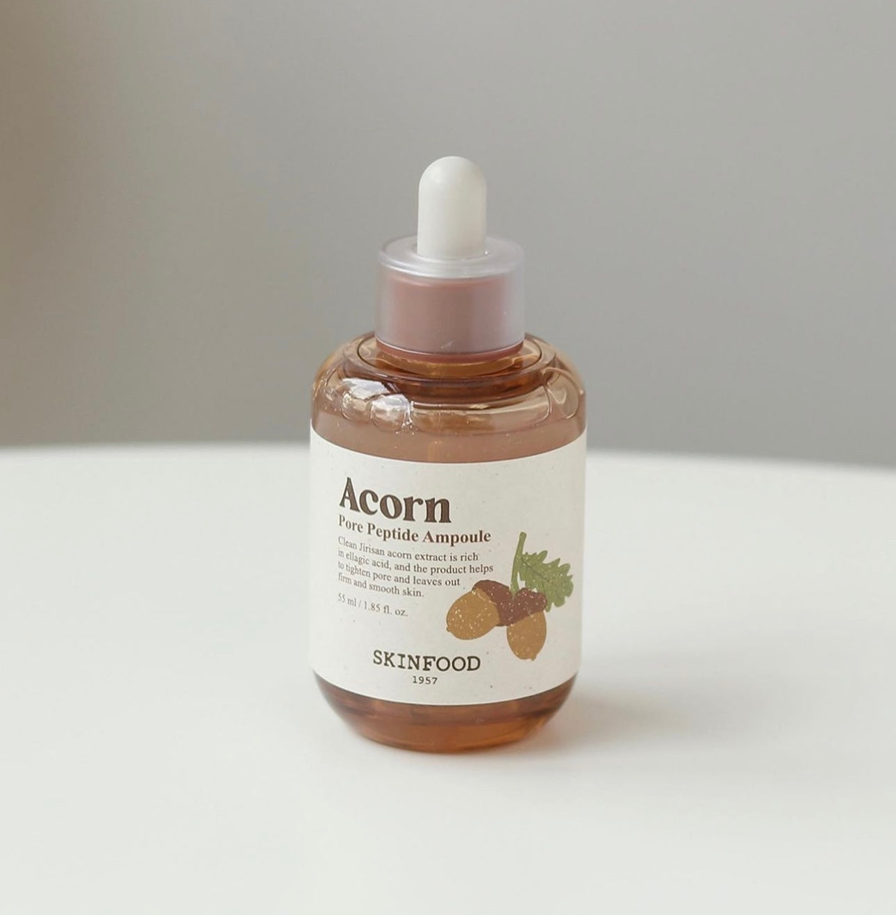 改善毛孔粗大🌟| Skinfood Acorn Pore Peptide Ampoule 櫟果收毛孔提亮消炎鎖水鎮靜精華55ml🌰🐿️