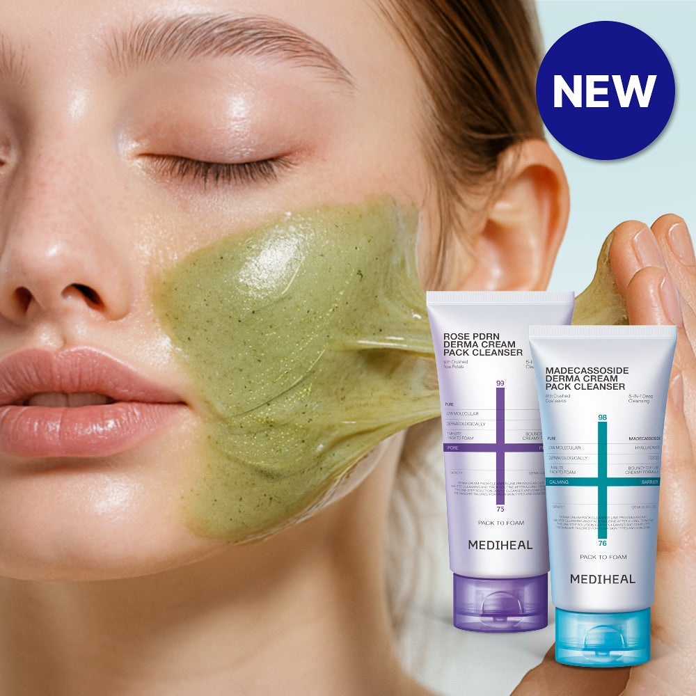 送旅行裝20ml✨MEDIHEAL 潔面面膜二合一套裝 DERMA CREAM PACK CLEANSER