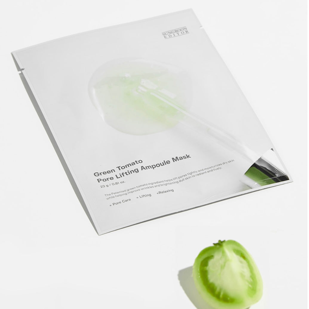 SUNGBOON EDITOR 綠番茄提拉緊緻收毛孔精華面膜 💚| SUNGBOON EDITOR Green Tomato Pore Lifting Ampoule Mask