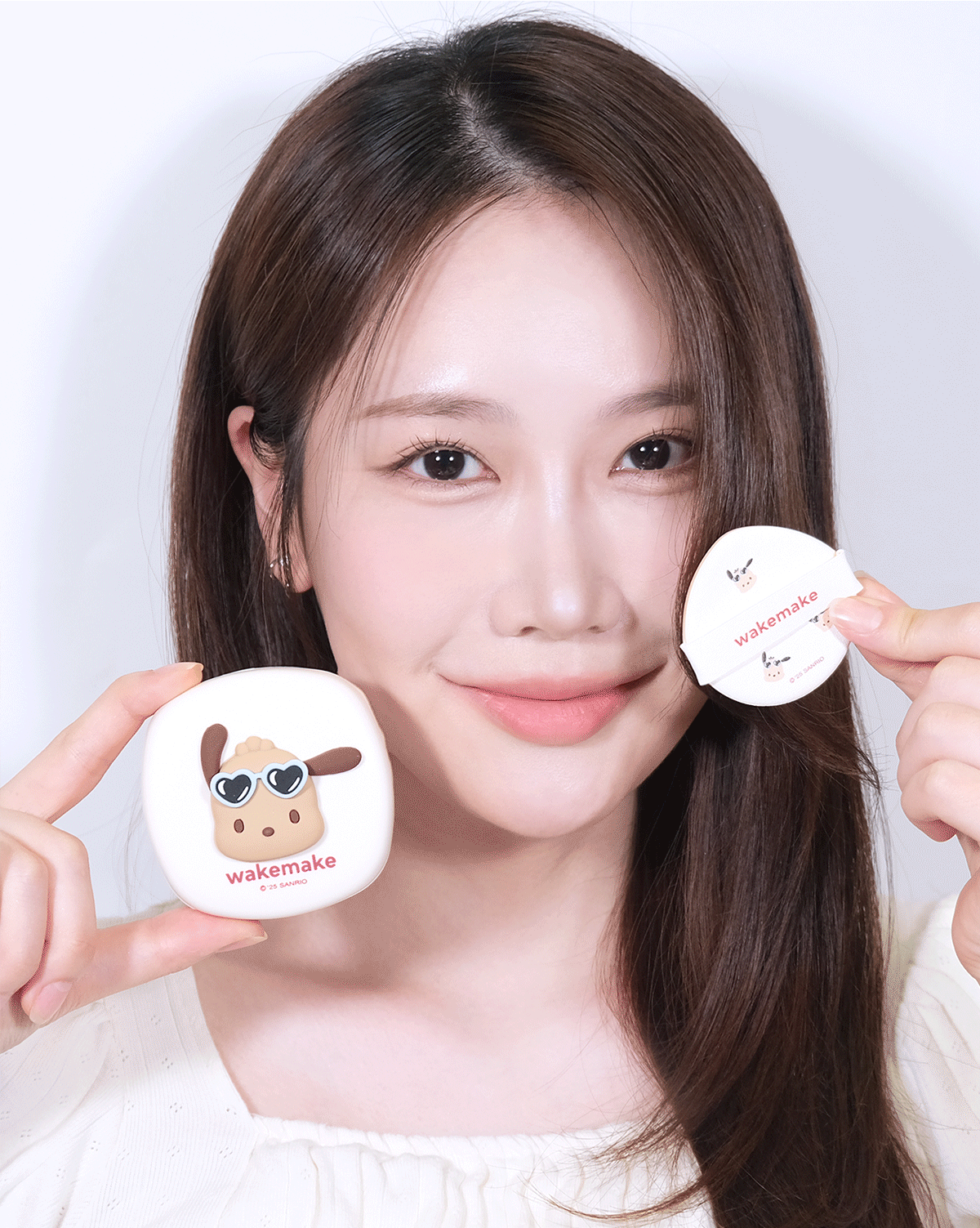Wakemake x Sanrio Seamless Wear Cushion貼服零毛孔半霧面氣墊粉底🤍