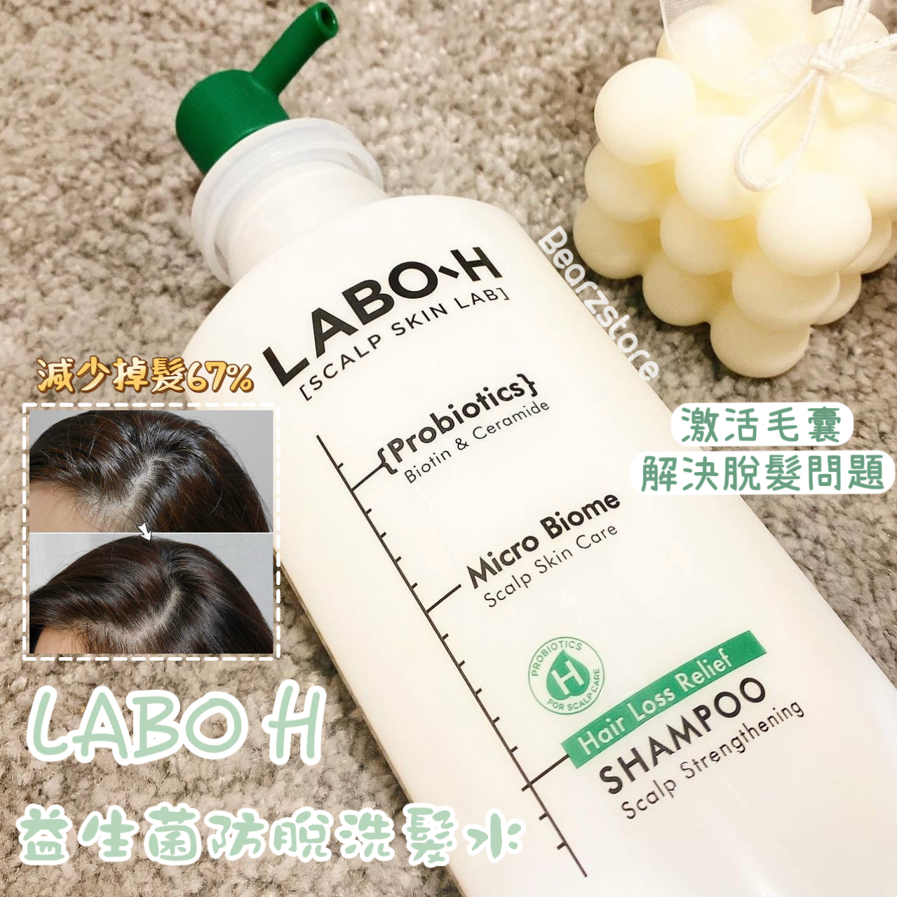 LABO-H HAIR LOSS RELIEF SHAMPOO專利益生菌防脫洗髮水🪄