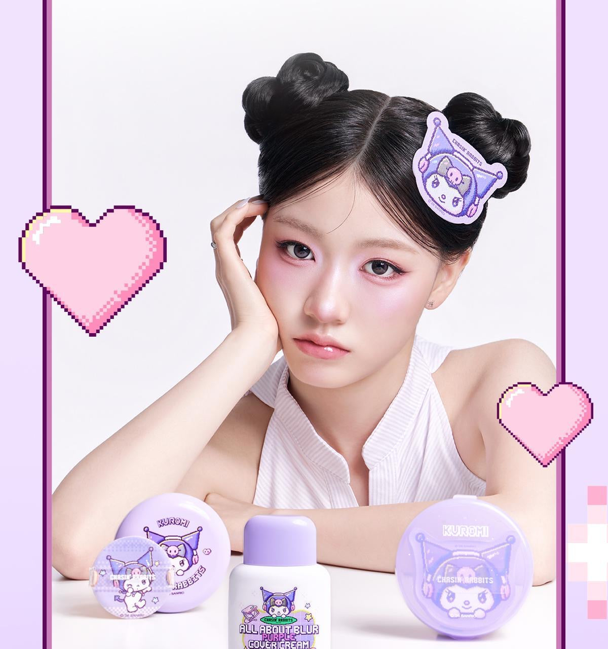🎀 Sanrio限定聯名CHASIN RABBITS 追幸兔素顏遮瑕霜（水光/柔焦紫） 💖