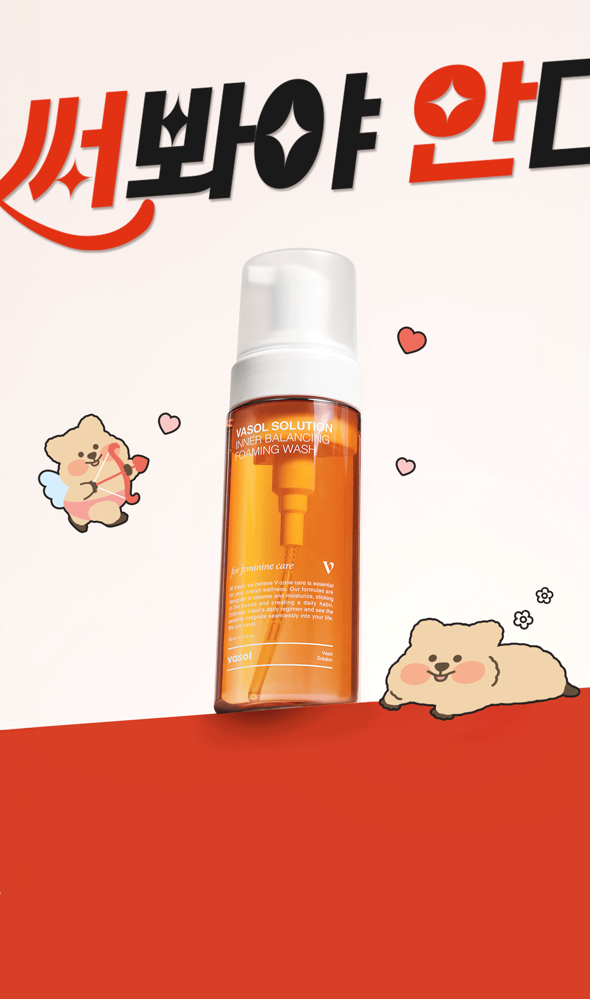 送熊熊收納包🧸Vasol 女性平衡微生態私密泡沫潔淨液💖 Vasol Inner Balancing Foaming Wash