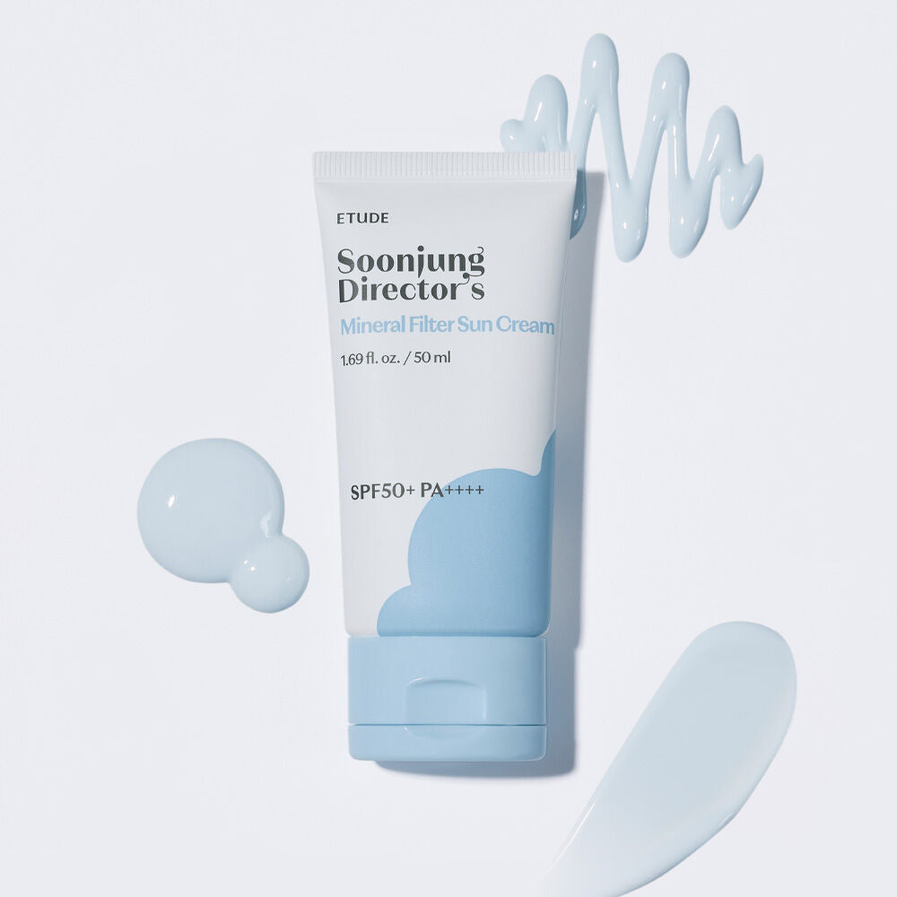 送洗面奶✨皮膚科專家推薦👩🏼‍⚕️Etude Soonjung Director’s Mineral Filter Sun Cream 純物理雲感柔膚防曬☁️💙