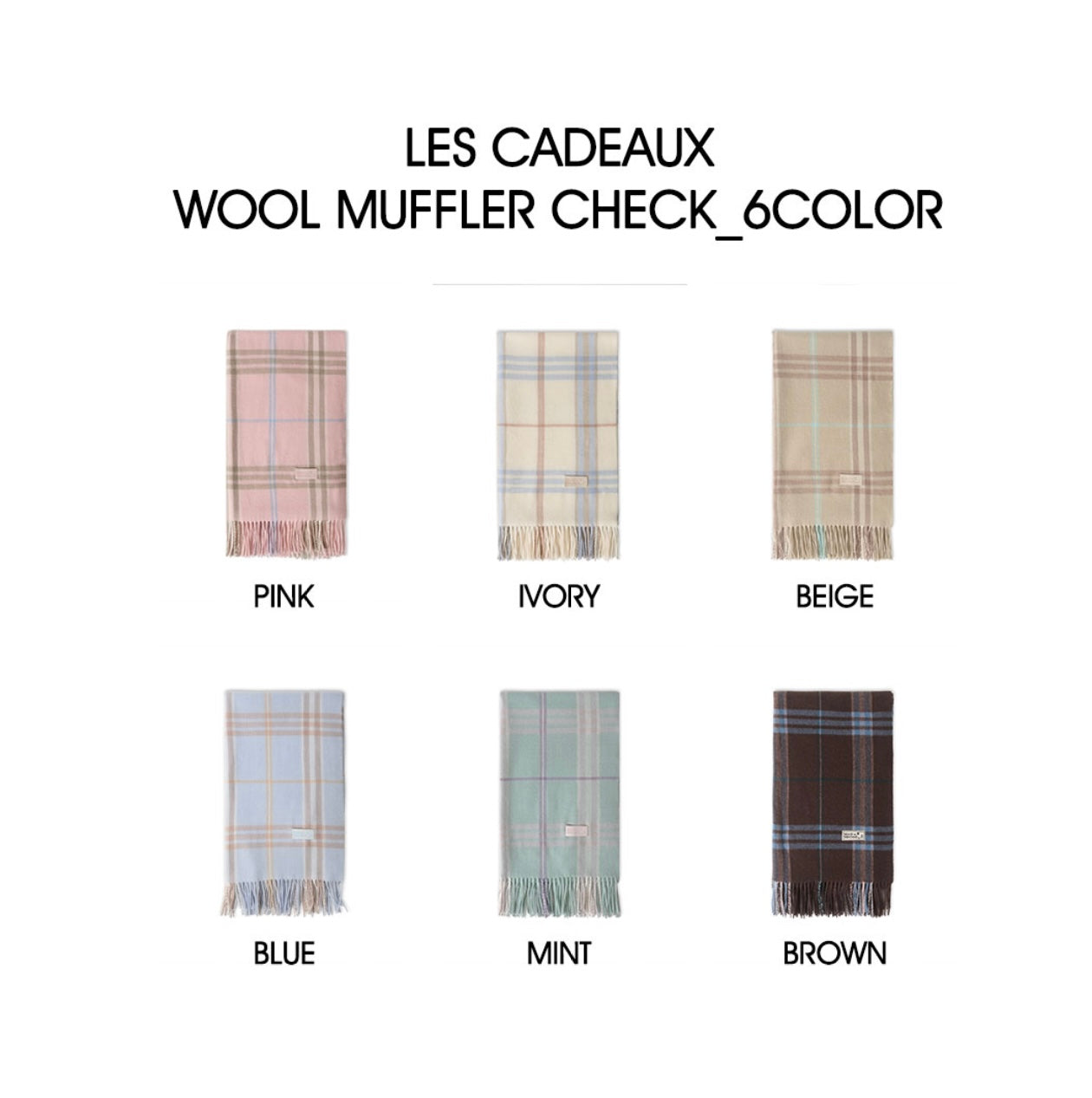 冬日必備單品🔥MARDI MERCREDI 羊毛格紋圍巾🐏6色可選MARDI MERCREDI WOOL MUFFLER CHECK