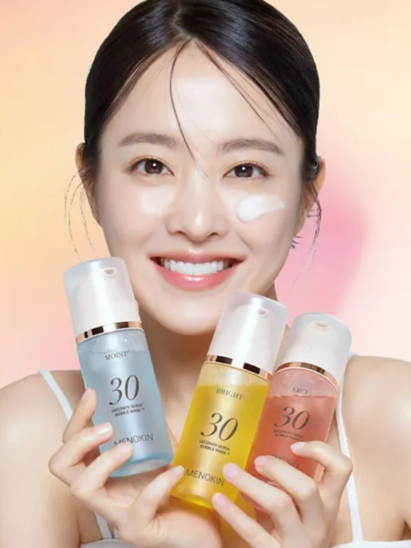 韓國清潭洞化妝師愛用✨妝前保養神器🔥MENOKIN 30秒免洗泡泡精華面膜系列🫧共5款💫 MENOKIN 30 Seconds Quick Bubble Mask