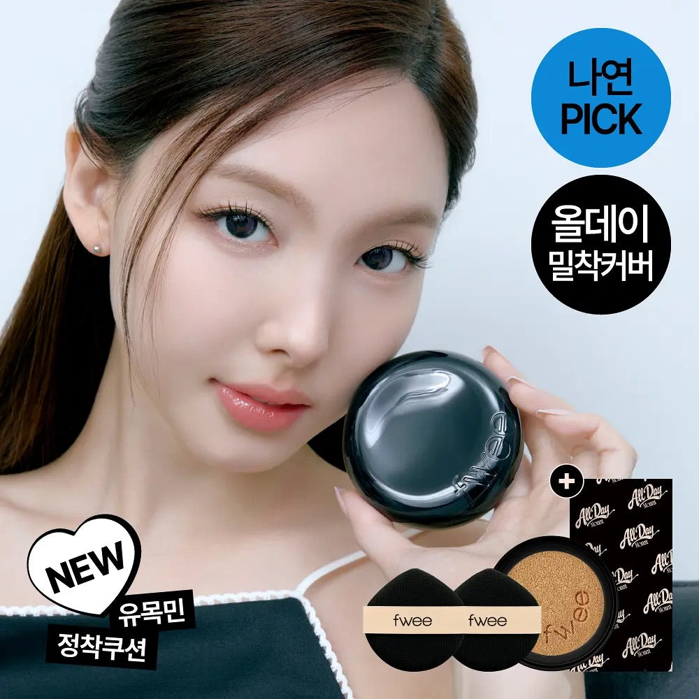 送修容筆🖤 fwee X Minsco | 全日持久遮瑕黑氣墊組 🖤All Day Cover Black Cushion