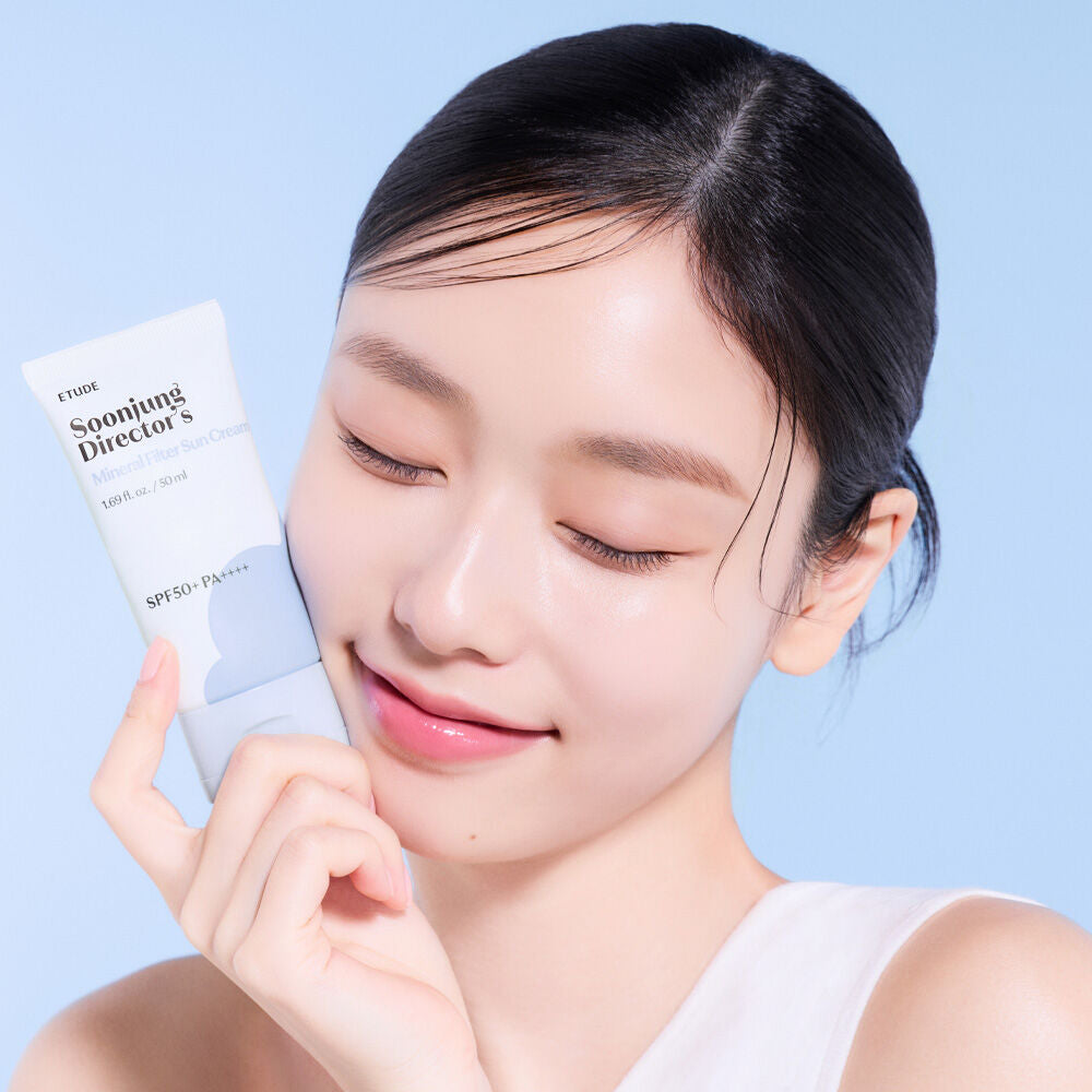 送洗面奶✨皮膚科專家推薦👩🏼‍⚕️Etude Soonjung Director’s Mineral Filter Sun Cream 純物理雲感柔膚防曬☁️💙