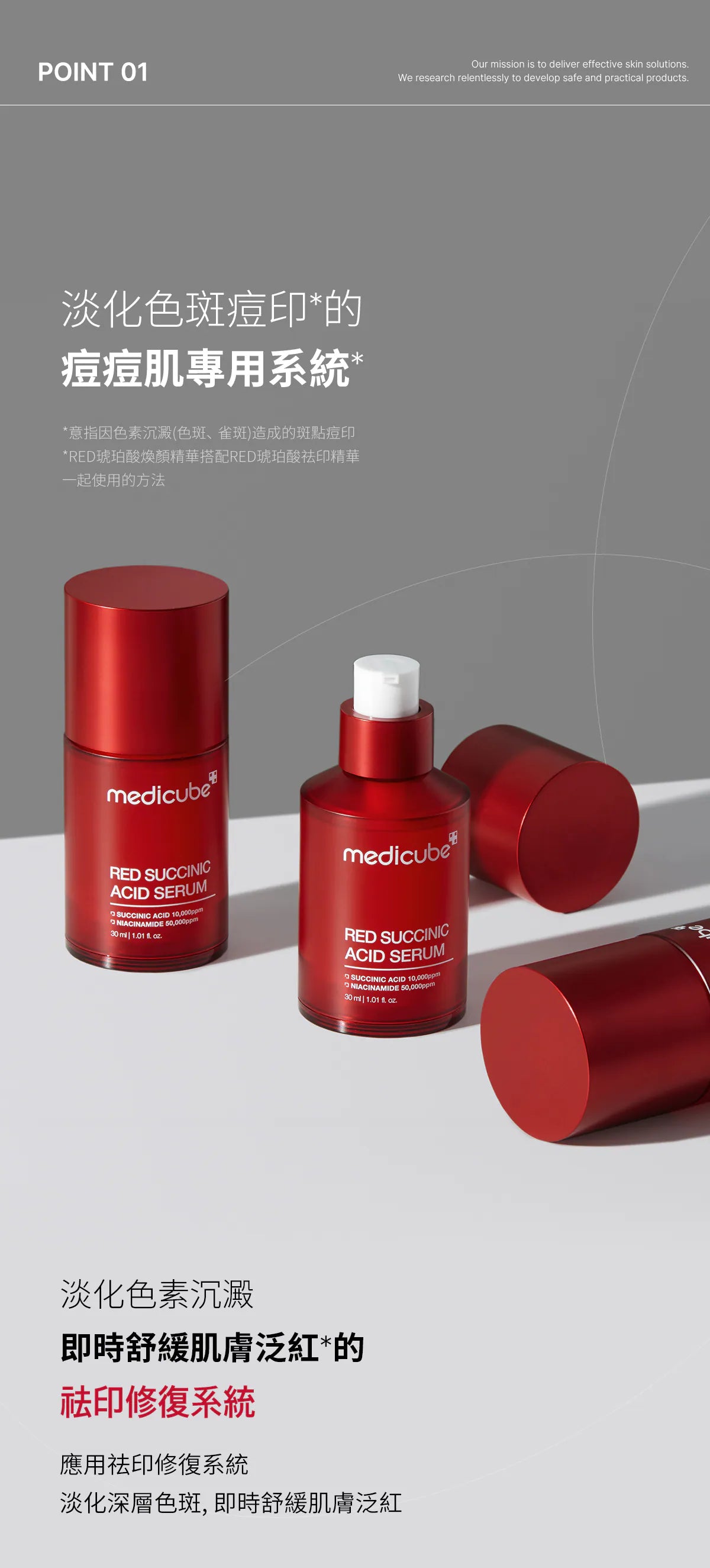 精華+棉片優惠價中💫 RED琥珀酸祛印精華 +RED琥珀酸煥顏爽膚棉