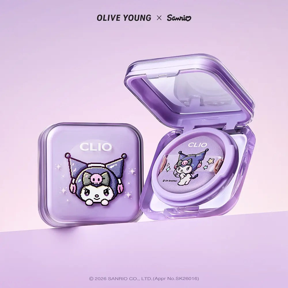kuromi Mini版🔥| CLIO Kill Cover Founwear Cushion 輕盈如霧高遮瑕氣墊🖤