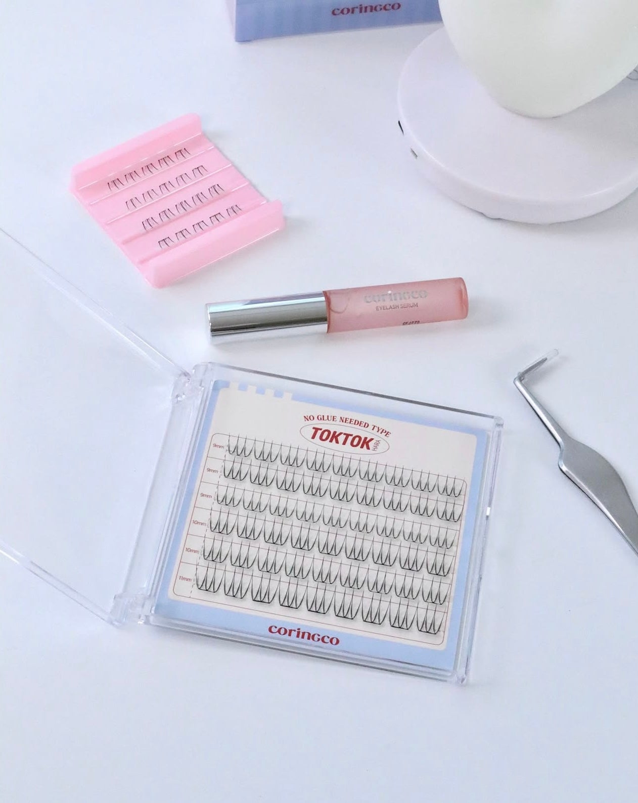 送下睫毛20pcs+睫毛營養液5ml ✨Coringco免膠水輕盈睫毛套裝💫