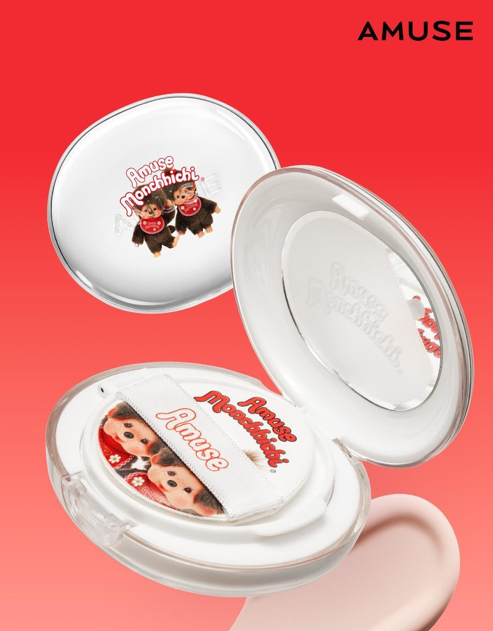 Amuse x Monchhichi 限定版💫 AMUSE 陶瓷肌微霧光氣墊CERAMIC SKIN PERFECTOR CUSHION SPF 40+ PA++💖