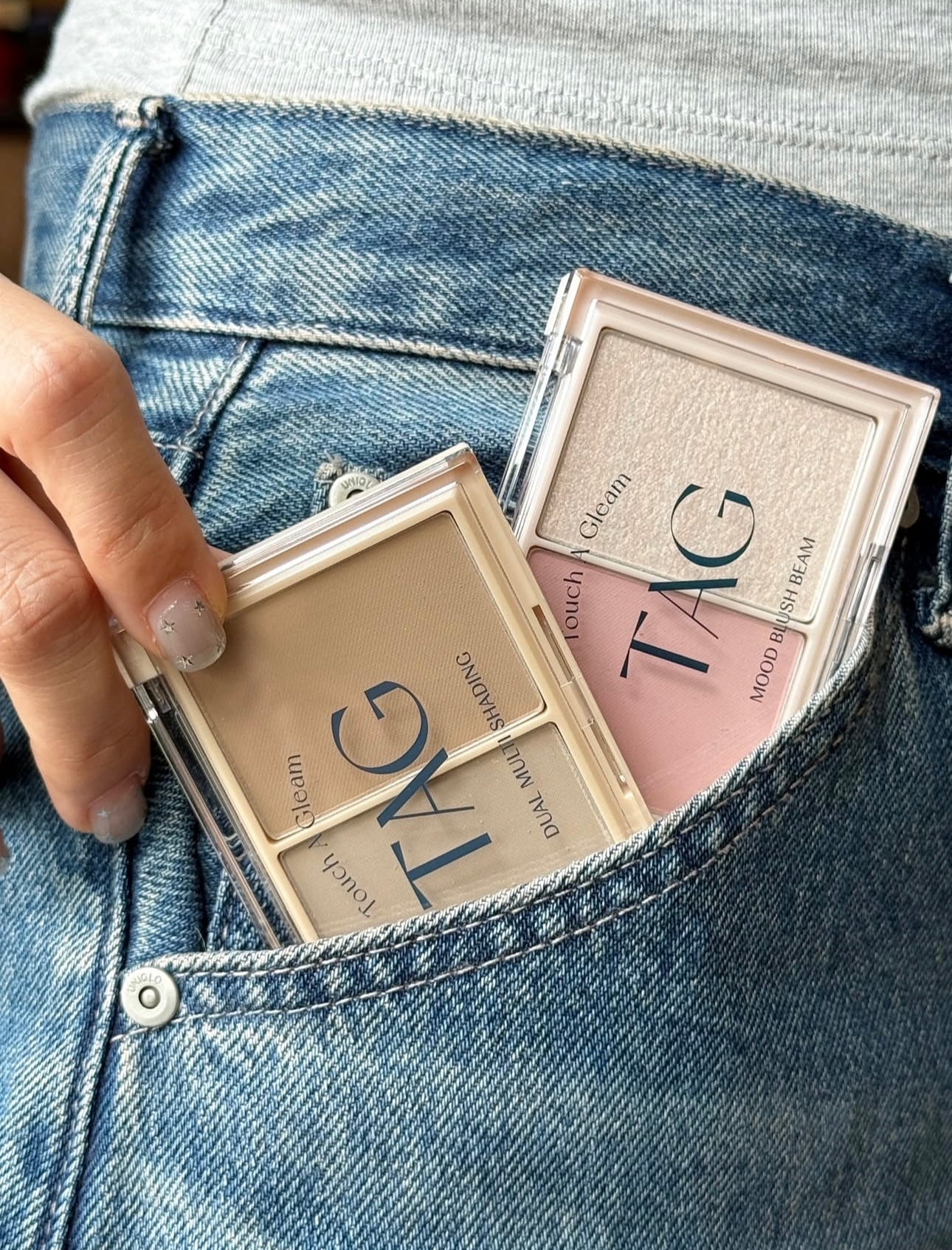 TAG Touch A Gleam Mood Blush Beam 雙色柔霧高光腮紅盤💖