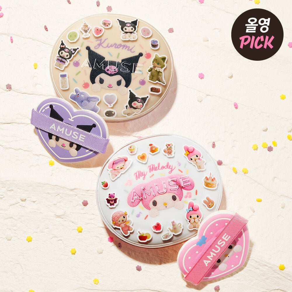 送貼紙✨Amuse x Melody 限定版💫 AMUSE 陶瓷肌微霧光氣墊CERAMIC SKIN PERFECTOR CUSHION SPF 40+ PA++💖